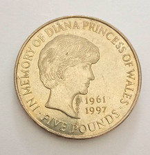 1999 UK Five Pounds (&pound;5) Diana Princess of Wales Memorial Coin Elizabeth II