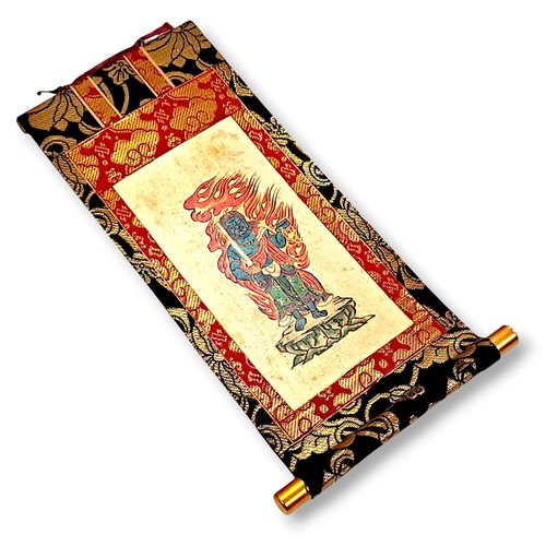 Japanese Kakejiku Hanging Scroll Buddhism Fudo Myoo Myo-o Acala Buddhist JP H18 - Picture 3 of 7