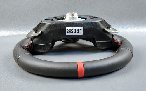 LEXUS GS350 GS450H LEATHER MULTIMEDIA FLAT TOP RED STICH STEERING WHEEL - Picture 12 of 24