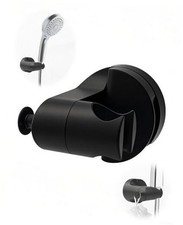 Shower Head Holder, Removable Suction Cup Shower Head Holder Wall Mount Black