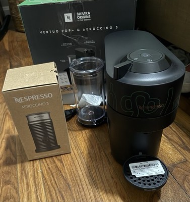 Nespresso Vertuo Pop+ Samra Origins by The Weeknd Coffee Black New w/ Aeroccino