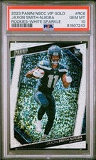2023 PANINI THE NATIONAL VIP JAXON SMITH-NJIGBA WHITE SPARKLE ROOKIE PSA 10 POP2