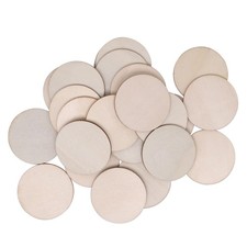 2 Inch Wood Circles for Crafts, 25PCS Unfinished Round Wooden Discs, Natural ...