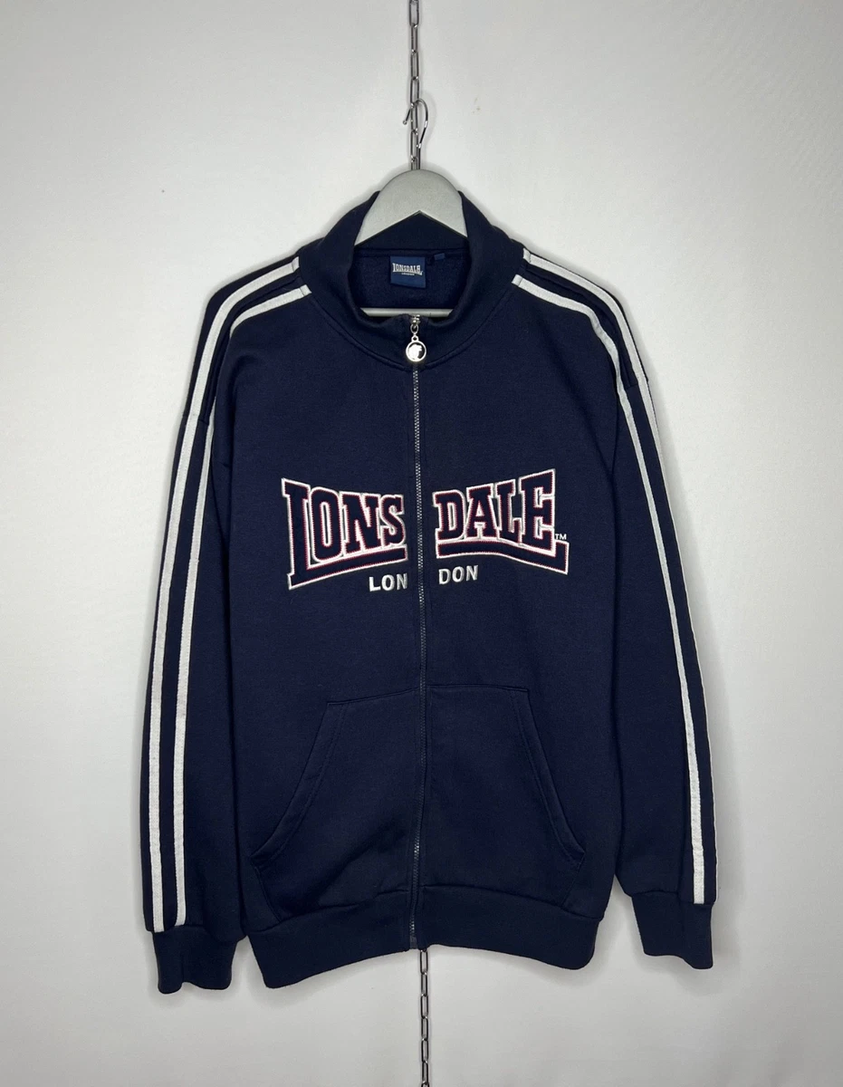Veste Légère Lonsdale Taille 14 - Bleu Foncé, Blanc, Turquoise - Polyester Imperméable, Coupe Loose - Femme