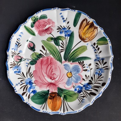 Bassano Renaissance Italienischer Fayence Keramik Teller Nove Rose Ø27cm