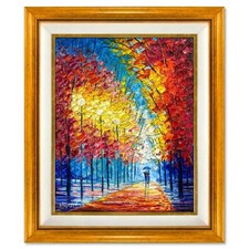 Slava Ilyayev Lit Alley walk Painting Original Oil Canvas Hand signed framed