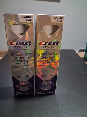2 PACK Crest 3D White Brilliance Pro Enamel Protect Toothpaste 3.9 oz
