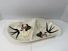 Vintage Red Wing Capistrano Hand Painted Ovenproof 13" Divided Vegetable Bowl