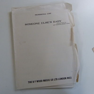 Combo / Tanzband Teile SOMEONE ELSE`S BABY arr john barry