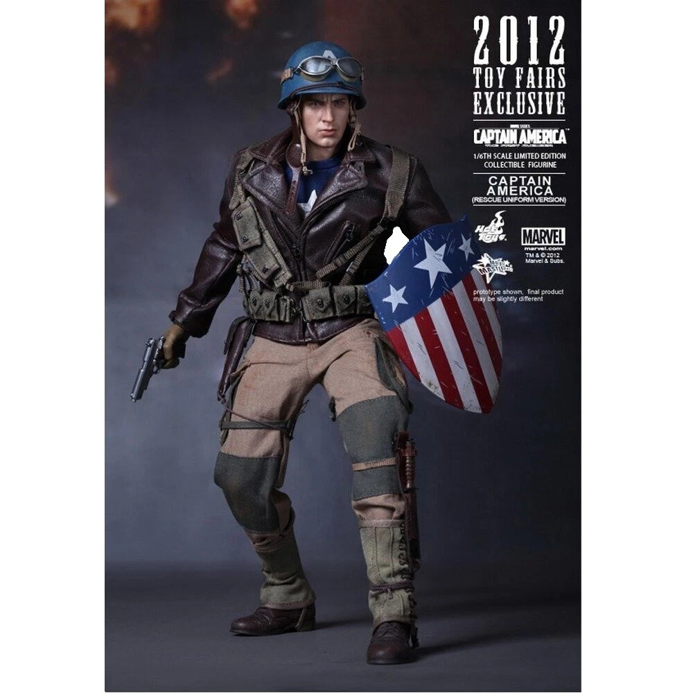 Hot Toys 1:6 Captain America Military & Adventure Action Figures