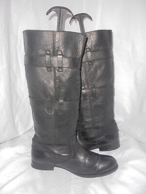 HUDSON WOMEN LEATHER PULL ON BUCKLE ANKLE BOOT