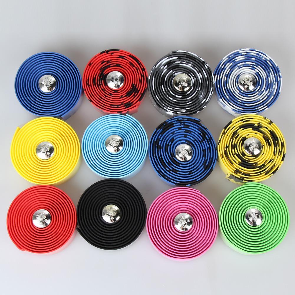 2pcs Cycling Road Bike Bicycle Handlebar Tape Rubber Handle Bar Wrap Non-Slip