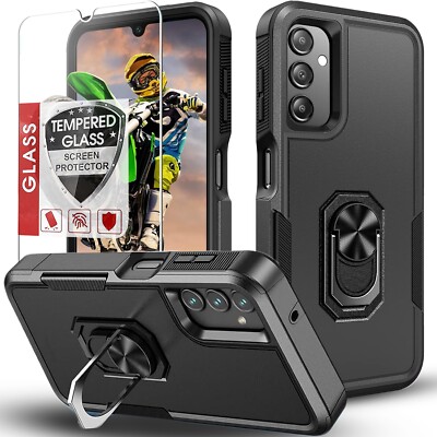 For Samsung Galaxy A25 5G Case Phone Cover Shockproof Dual Layer +Tempered Glass
