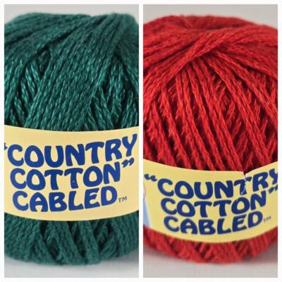 Pisgah Yarn  ''Country Cotton'' Cabled 100% Mercerized Pearl Cotton 77y 1.75oz