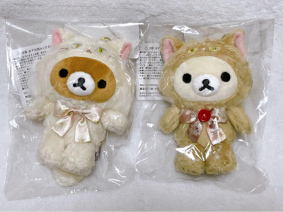 Paul & Joe x Rilakkuma & Korilakkuma Set Plush Mascot Cat Keychain
