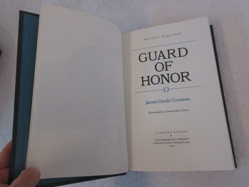 James Gould Cozzens GUARD OF HONOR Franklin Leather 1978 Pulitzer Prize Winner - Picture 4 of 7