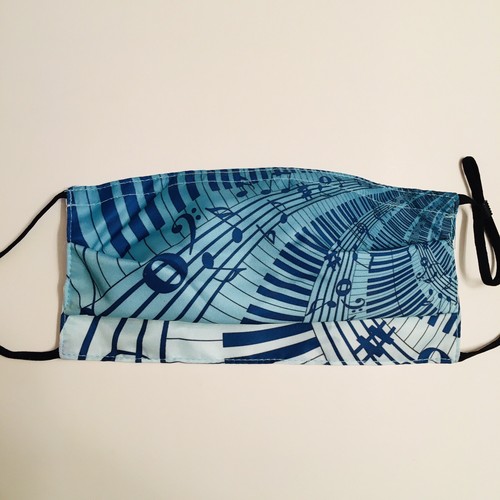 Musical Notes Design Face Mask, adjustable, nose guard, filter pouch, 2 filters - Picture 3 of 5