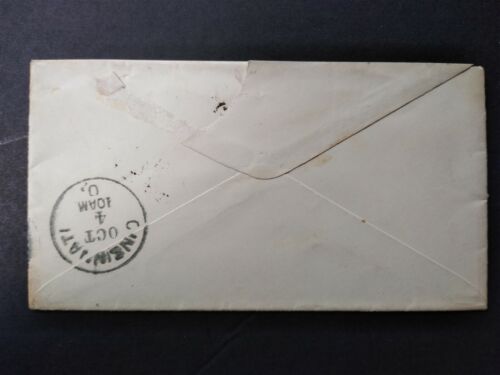 Ohio: Aberdeen 1881 3c Banknote Cover, Fancy Violet Ornamented CDS, Brown Co - Picture 2 of 2