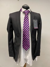M  S LUXURY MENS SUIT JACKET/BLAZER PURE NEW WOOL, CHARCOAL, SIZE 34R BNWT 0332