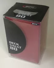 BCW Deck Vault Red LX 80 Deck Box holds 80 w/ Dice Tray 75 FREE basic land
