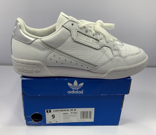 adidas continental white silver