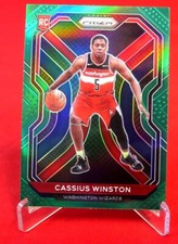 Cassius Winston Rookie Green Prizm NBA 2020-21 Basketball Card #275 MT