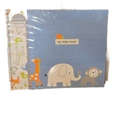 Carter's Blossom Baby Boy Memory Book First Five Years Milestones New Blue