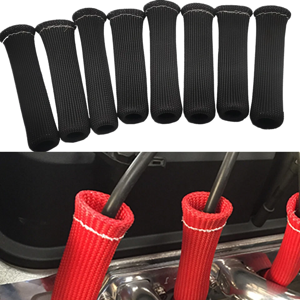 Cubierta protectora de protección térmica para botas de alambre de bujía 2500° para SBC BBC 350 Foto 2 de 4