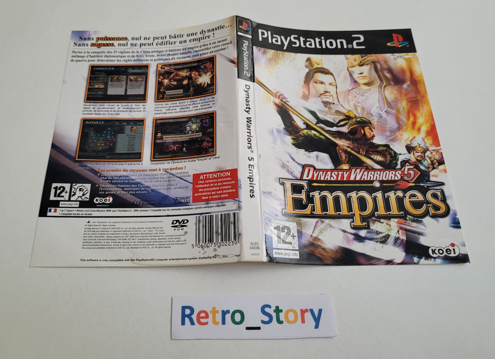 Sony Playstation PS2 - Dynasty Warriors 5 Empires - Jaquette / Cover - FRA