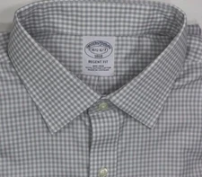 Brooks Brothers The Original Polo Shirt Regular Fit 16-16.5/32-36 Grey NWT$118.0