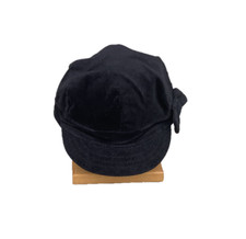 The Children's Place Hat Black Corduroy Bow Sz 18-24 Months NWT