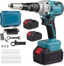 ZORVEX  Cordless Rivet Gun,Electric Rivet Gun Brushless Pop Rivet Gun Tool