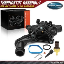 Coolant Thermostat Assembly w/ Sensor for Mini Cooper 1.6L 2007-2013 11537534521