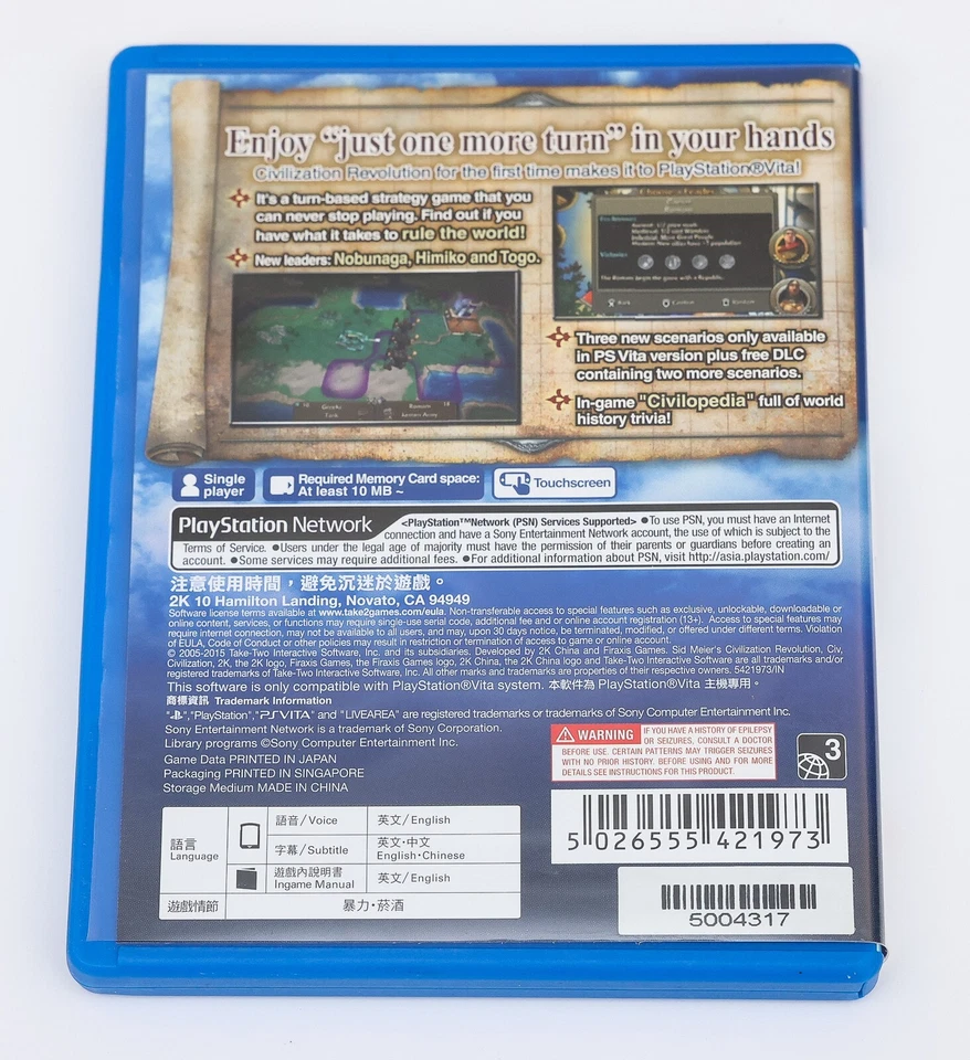 Civilization Revolution 2 Plus - PlayStation PS Vita PSV Asia R3 English Chinese - Image 2 of 4
