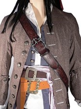 JACK SPARROW SUN  FLOWER  BALDRIC Sword Pirate Belt set of 3 waist belts props