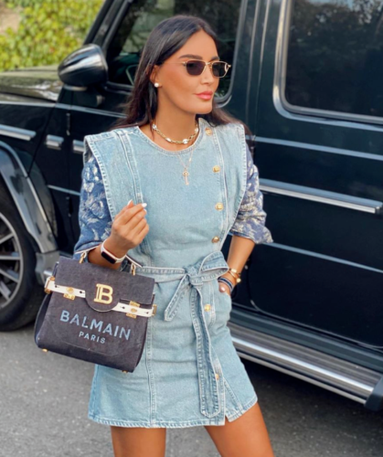 NWT ZARA COMBINATION DENIM DRESS 