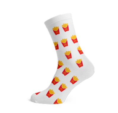 McDonald s French Fries Fry Pattern Socks - NEW