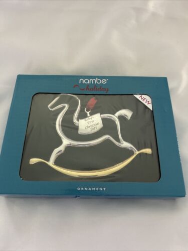 Nambe Holiday Baby's First Christmas 2015 Rocking Horse Ornament New In Box - Picture 1 of 5
