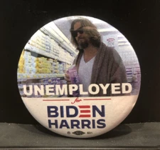 Rare! The Big Lebowski Political 2020 Pin Button Biden Harris Limited Edition