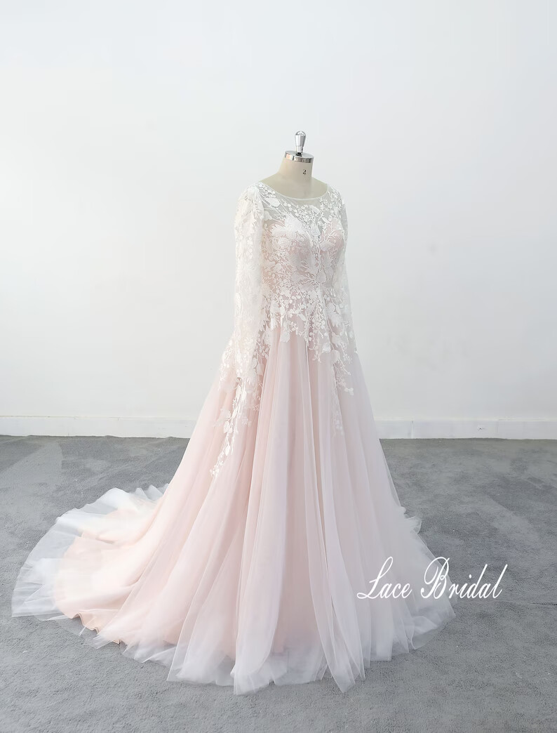 Scoop Neck Wedding Dresses Long Sleeves Tulle Applique A Line Bridal Gowns Train | eBay Scoop Neck Wedding Dresses Long Sleeves Tulle Applique A Line Bridal Gowns Train | eBay
