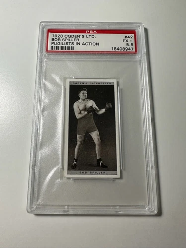 1928 Ogdens LTD Boxing Pugilists in Action  Bob Spiller Cigarettes PSA 5.5 #42