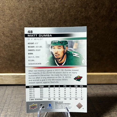 2019-20 Upper Deck SP Authentic Hockey - Pick a Card - Picture 69 of 145