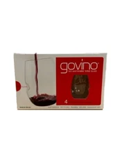 GoVino Go Anywhere 16 Oz Wine Glasses - 4 Pack - Shatterproof - Brand New