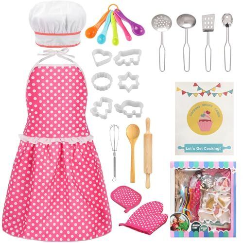 Kids Cooking Baking Set , Kids Kitchen Pretend Play Toys, Kids Chef Role Play - Picture 2 of 7