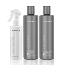 MOEHAIR Trio of Hair Guard Shampoo and Conditioner with Thermal Shield Spray