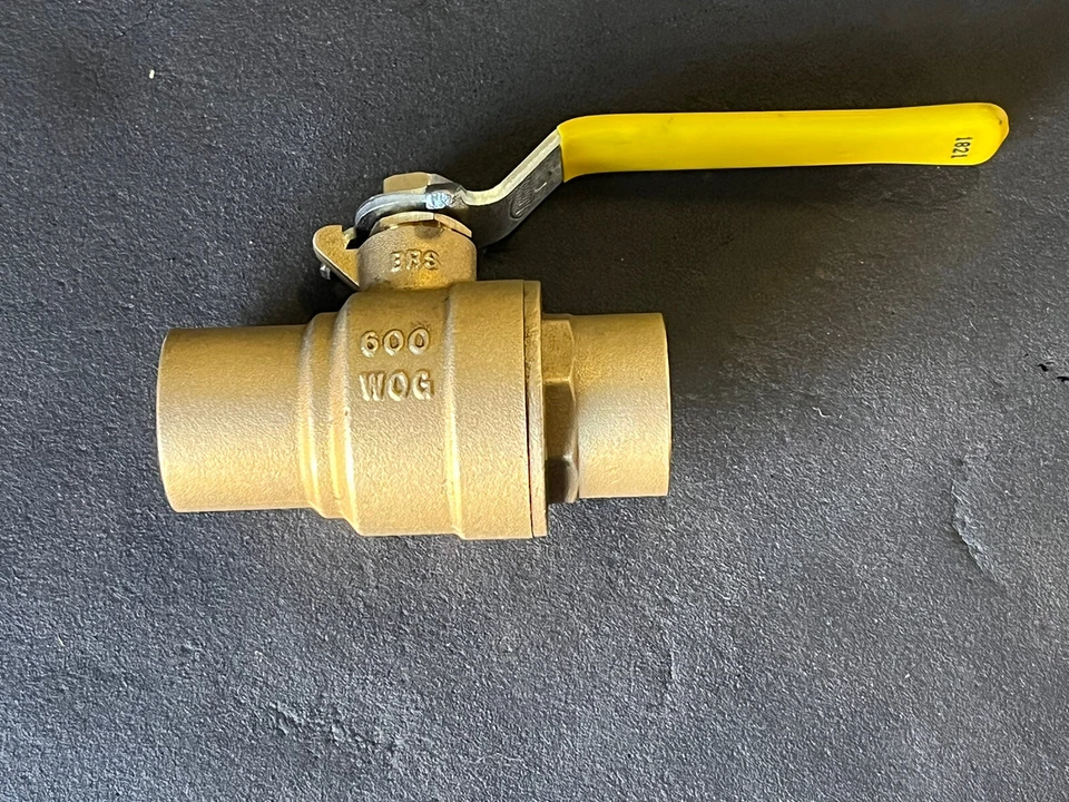 (BOX OF 6) 1" CxC (Solder), Full-Port, Brass Ball Valves, 600 WOG; 150 WSP - Image 4 of 4