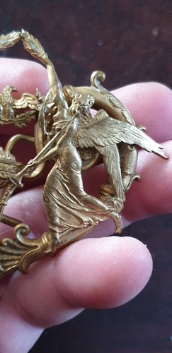 THOMIRE STONE PHILIPPE BELT BUCKLE GOLDEN BRONZE 1820 EMPIRE RESTORATION - Picture 7 of 8