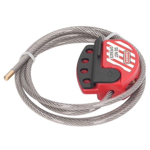 Tagout Cable Lock Adjustable Lockout Device Stainless Steel 4Key Hole ...