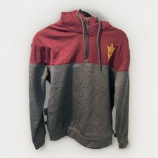Arizona State Sun Devils ASU Hoodie Sz Small Colosseum Brand Gray Burgundy
