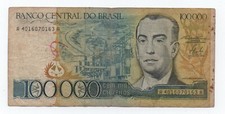 BRAZIL 100000 CRUZEIROS 1984 PICK 205A LOOK SCANS